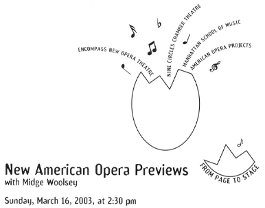 New American Opera Previews: From Page to Stage | Encompass New Opera Theatre, Brooklyn, New York